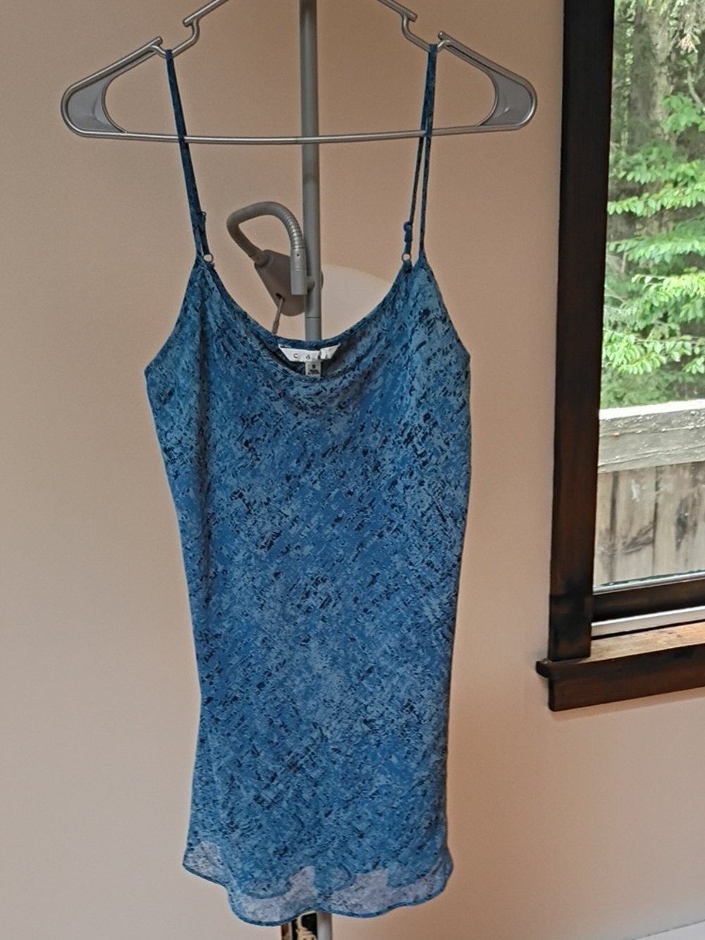 Blue Slip Cami Tank Top